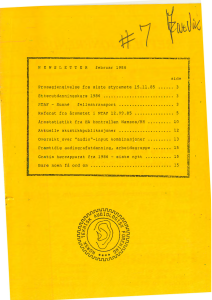 Forside av medlemsblad nr. 7