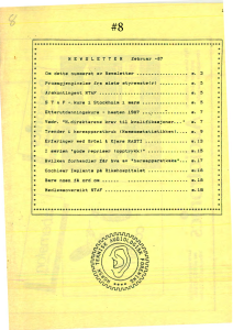 Forside av medlemsblad nr. 8