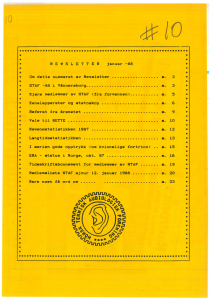 Forside av medlemsblad nr. 10