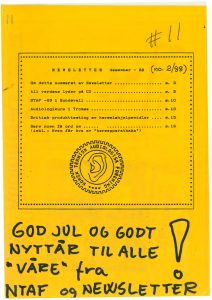 Forside av medlemsblad nr. 11