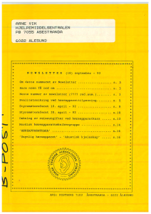 Forside av medlemsblad nr. 18