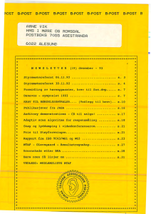 Forside av medlemsblad nr. 19