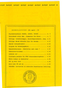 Forside av medlemsblad nr. 20