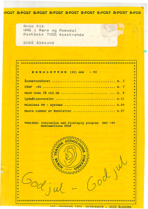 Forside av medlemsblad nr. 23