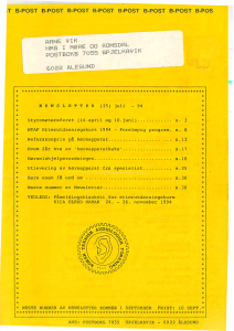 Forside av medlemsblad nr. 25