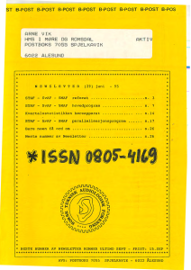 Forside av medlemsblad nr. 29