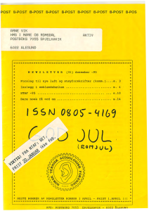 Forside av medlemsblad nr. 31