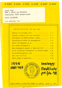 Forside av medlemsblad nr. 38