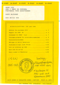 Forside av medlemsblad nr. 39