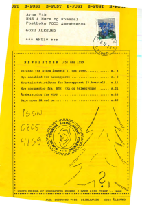 Forside av medlemsblad nr. 45