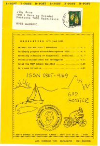 Forside av medlemsblad nr. 47