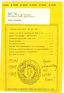 Forside av medlemsblad nr. 50