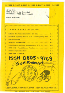 Forside av medlemsblad nr. 53