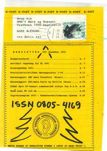 Forside av medlemsblad nr. 54