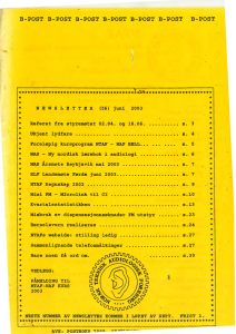 Forside av medlemsblad nr. 56