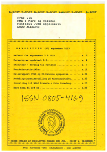 Forside av medlemsblad nr. 57