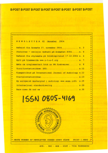 Forside av medlemsblad nr. 62