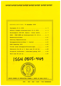 Forside av medlemsblad nr. 70