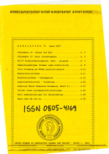 Forside av medlemsblad nr. 71