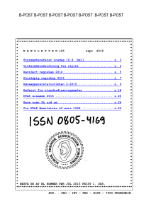 Forside av medlemsblad nr. 105