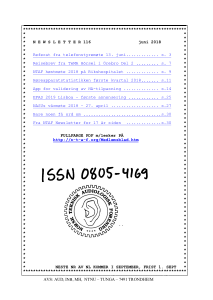 Forside av medlemsblad nr. 116