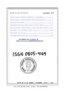 Forside av medlemsblad nr. 117