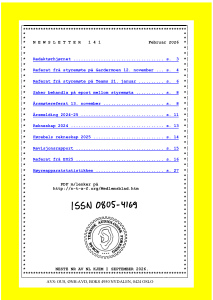 Forside av medlemsblad nr. 141