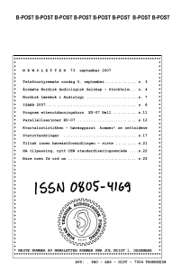 Forside av medlemsblad nr. 73