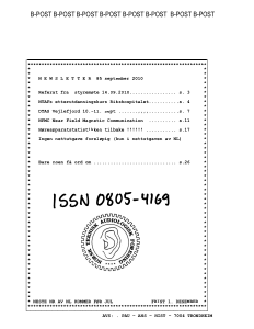 Forside av medlemsblad nr. 85