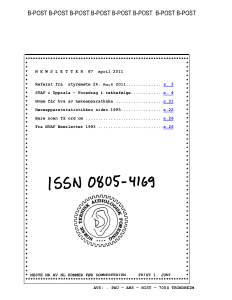 Forside av medlemsblad nr. 87